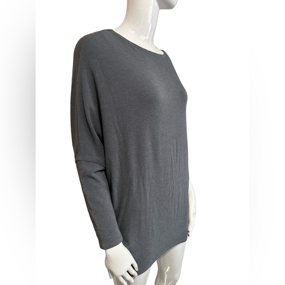 CHARLOTTE AVERY Soft Knit Dolman Top – Size Large – Grey